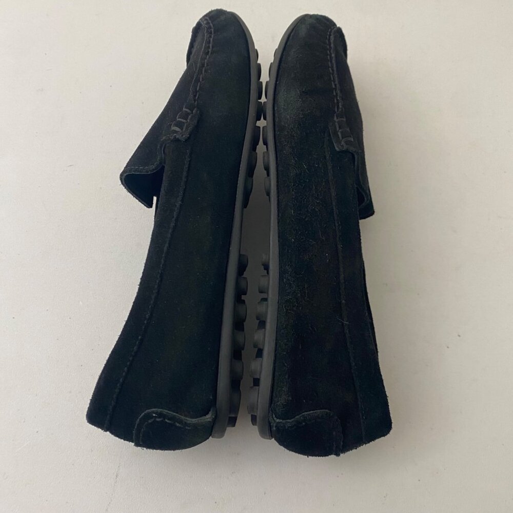Aquatalia Flats Loafers Shoes Suede Black - Picture 5 of 10